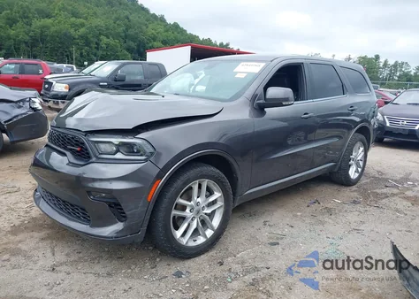 2021 Dodge Durango Gt Plus Awd z USA, uszkodzony, nr VIN 1C4RDJDG8MC886081